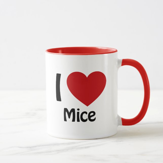 Mug J'aime Mice (Droite)