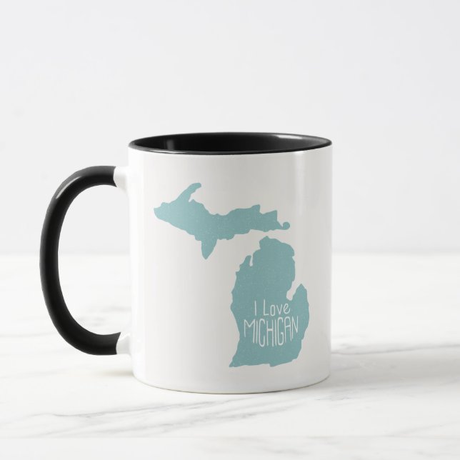 Mug J'aime Michigan Blue Grey (Gauche)