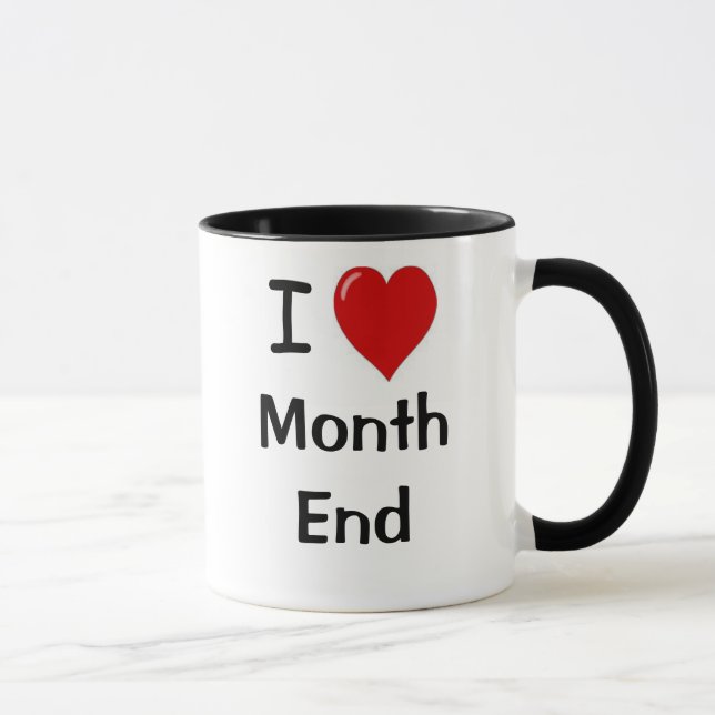 Mug J'aime Mois Fin Cruel Funny Comptable Citation (Droite)