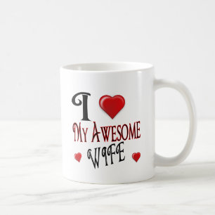 Mug J'aime mon abordable populaire de logo d'épouse