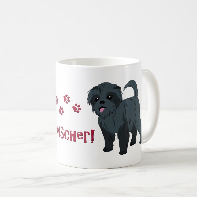 Mug J'Aime Mon Affenpinscher ! (Devant droit)