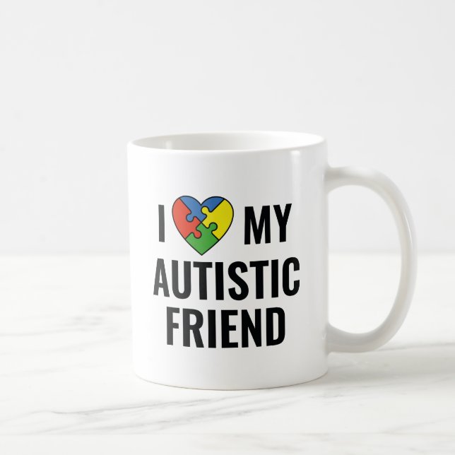Mug J'aime mon ami autiste (Droite)