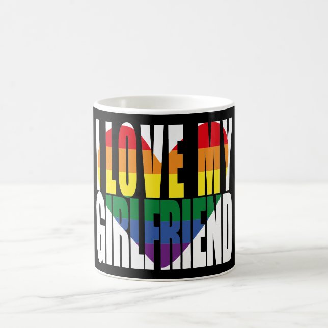 Mug J'Aime Mon Ami Coeur Arc En Ciel (Centre)
