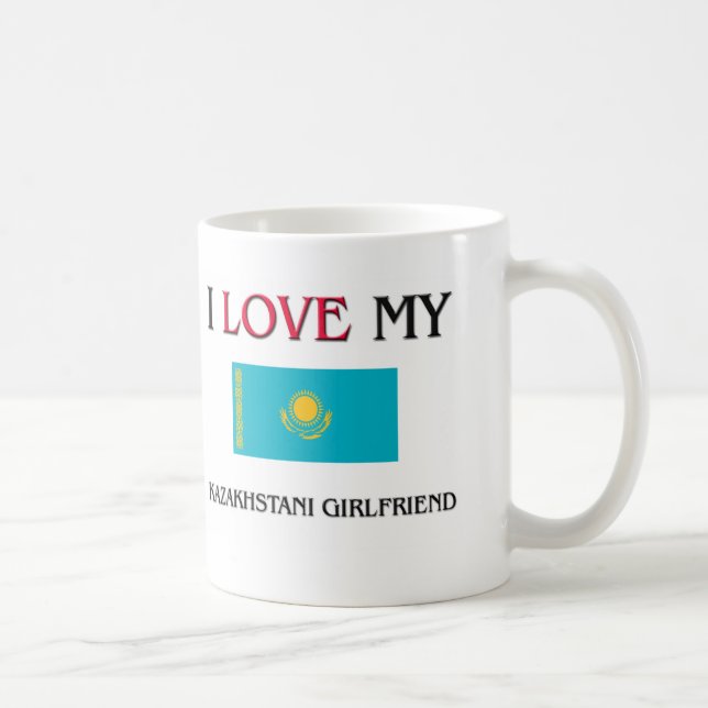 Mug J'aime mon amie de Kazakhstani (Droite)