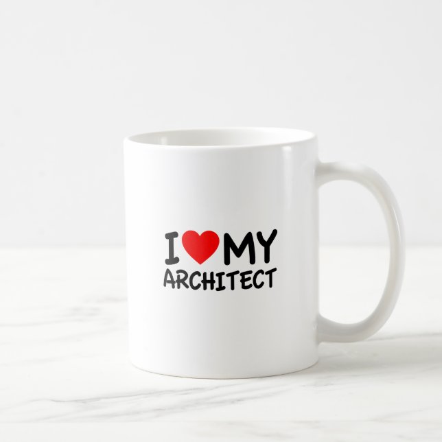 Mug J'Aime Mon Architecte (Droite)