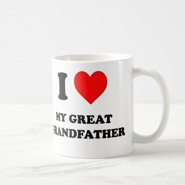 Mug J'aime mon arrière-grand-père (Droite)