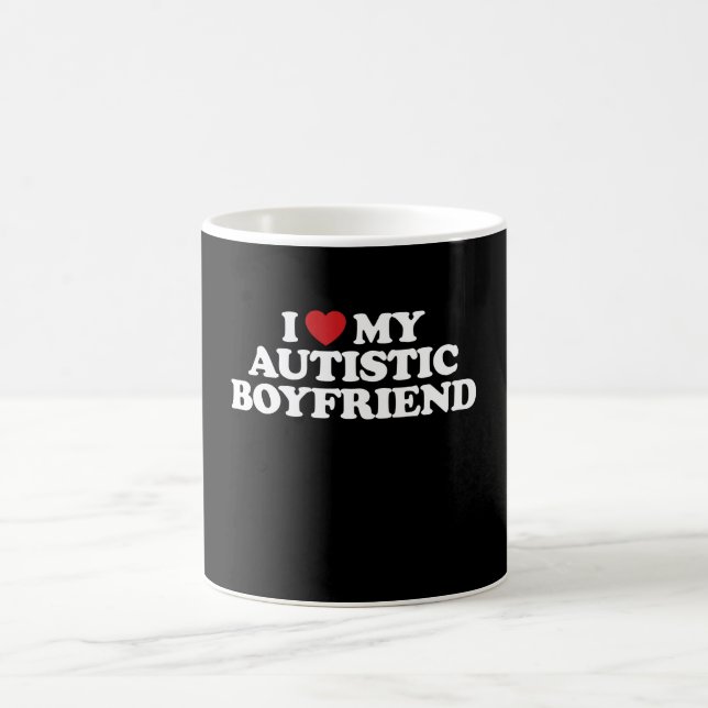 Mug J'Aime Mon Autiste Garçon Je Coeur Super (Centre)
