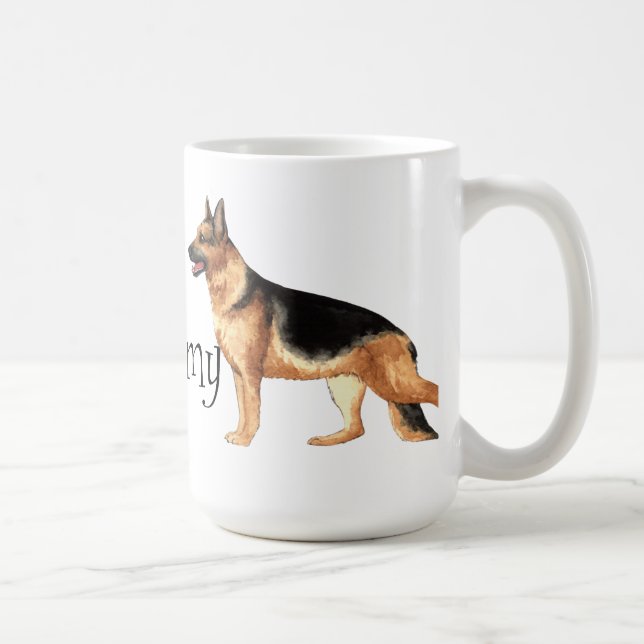 Mug J'aime mon berger allemand (Droite)