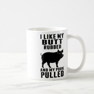 Mug J'Aime Mon Beurre Et Mon Porc Tiré Funny Bbq