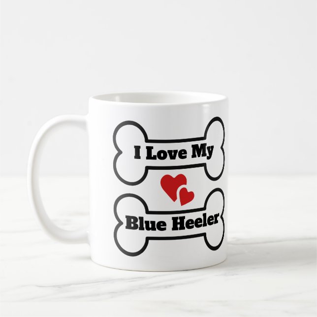 Mug J'aime mon Blue Heeler (Gauche)