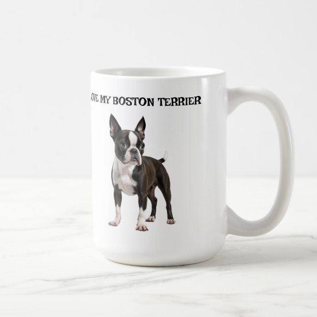 Mug J'Aime Mon Boston Terrier (Droite)