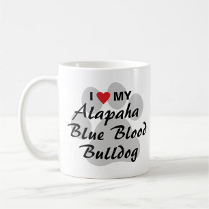 Mug J'aime mon bouledogue de sang bleu d'Alapaha