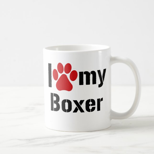 Mug J'aime mon boxeur (Droite)