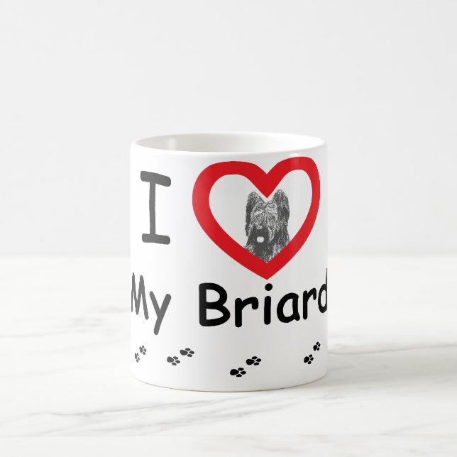 Mug J'aime mon Briard (Centre)