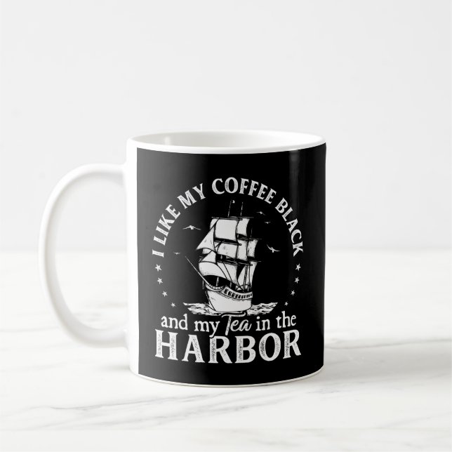 Mug J'Aime Mon Café Noir Et Mon Thé Dans Le Port Nous (Gauche)