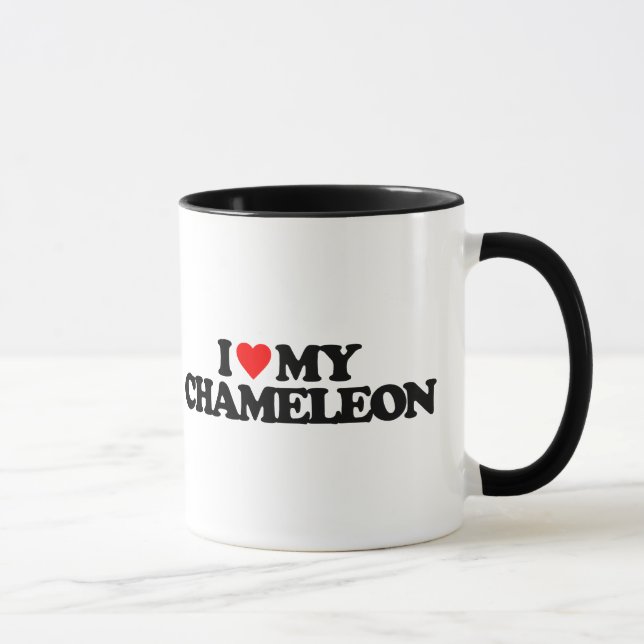 MUG J'AIME MON CAMÉLÉON (Droite)