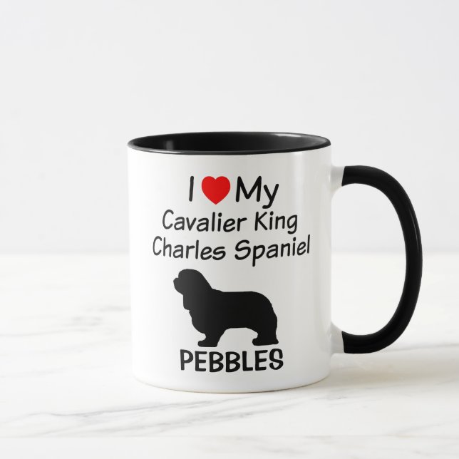 Mug J'Aime Mon Cavalier King Charles Spaniel Chien (Droite)