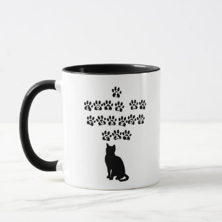 Mug J'aime mon chat de smoking--Texte noir