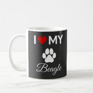 Mug J'aime mon chien Beagle texte personnalisé