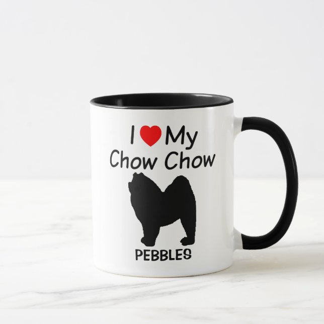 Mug J'Aime Mon Chien Chow Chow Chow (Droite)
