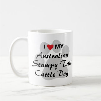 Mug J'aime mon chien courtaud australien de bétail de
