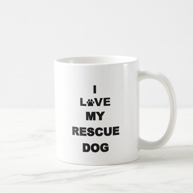 Mug J'aime mon chien de délivrance (Droite)
