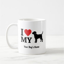 J'aime mon chien Nom personnalisé Cadeau pour amat