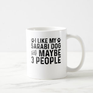Mug J'aime mon chien Sarani et 3 personnes