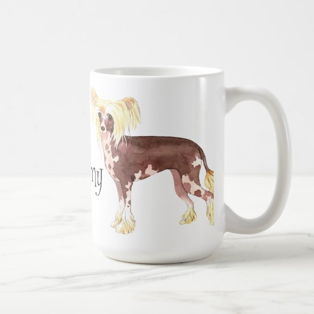 Mug J'aime mon chinois Crested (Droite)