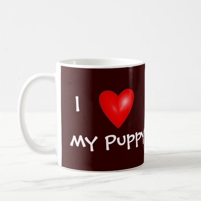 Mug J'aime mon chiot (Gauche)