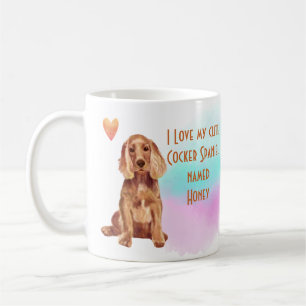Mug J'Aime Mon Cocker Spaniel Custom Cartoon Chien