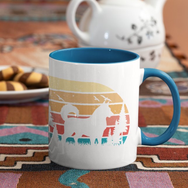 Mug J'Aime Mon Coeur Brillant De Chien Sibérien (Créateur téléchargé)