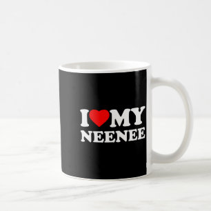 Mug J'aime mon cœur de famille Neenee Grand-mère Nee-n
