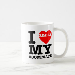Mug J'aime mon colocataire cœur drôles de cadeaux Vale