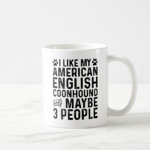 Mug J'aime mon Coonhound d'anglais américain et 3 pers