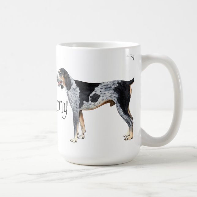 Mug J'aime mon Coonhound de Bluetick (Droite)