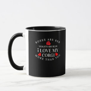 Mug J'aime mon Corgi plus que toi, amateur de chien dr
