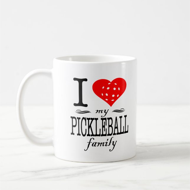 Mug J'aime mon dire de famille de Pickleball (Gauche)