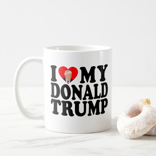 Mug J'aime mon Donald Trump 47e Président (Avec donut)