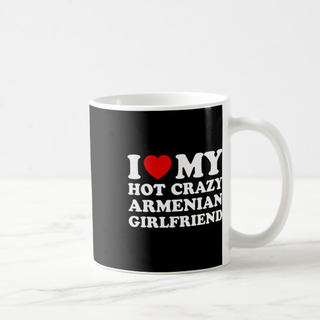 Mug J'Aime Mon Fou Fou Fou Arménien Petite Amie Valent (Droite)