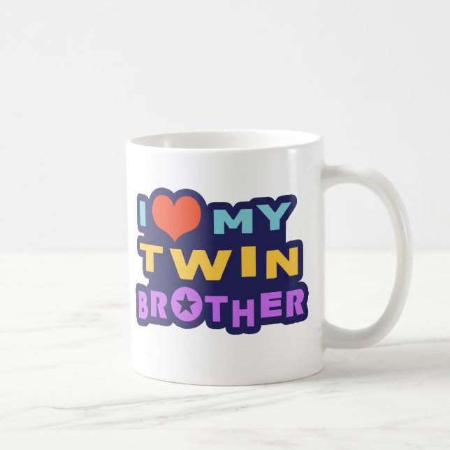 Mug J'Aime Mon Frère Twin (Droite)