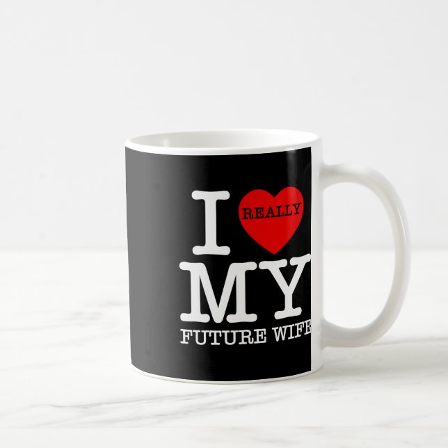 Mug J'Aime Mon Futur Femme Mariage Fiance Salle (Droite)