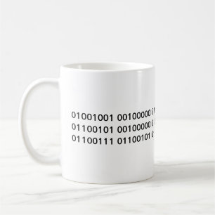 Mug J'aime mon geek ! en code binaire