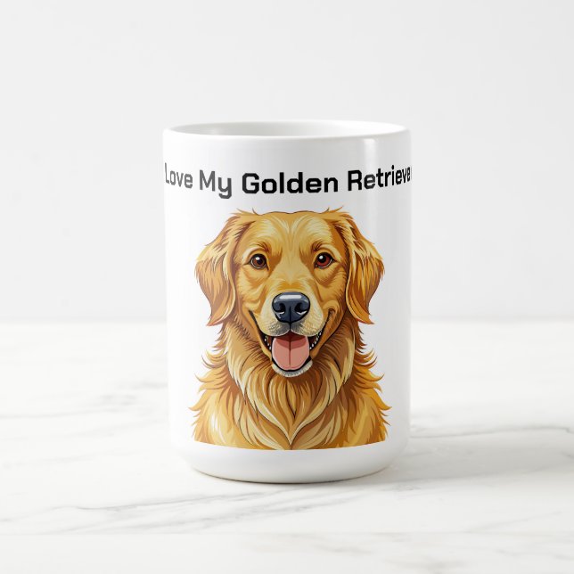 Mug J'Aime Mon Golden Retriever (Centre)