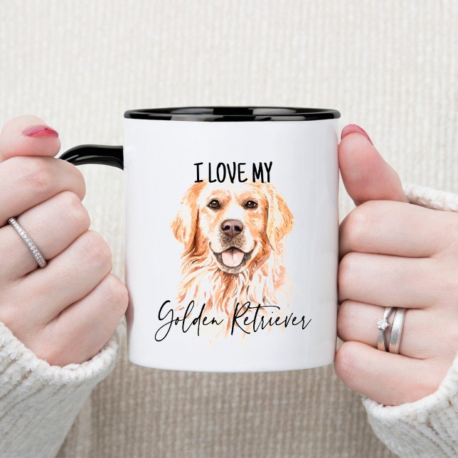 Mug J'Aime Mon Golden Retriever Scripty (Créateur téléchargé)