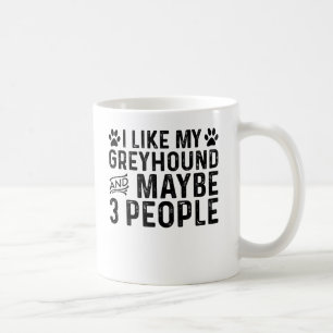 Mug J'aime mon Greyhound et 3 personnes