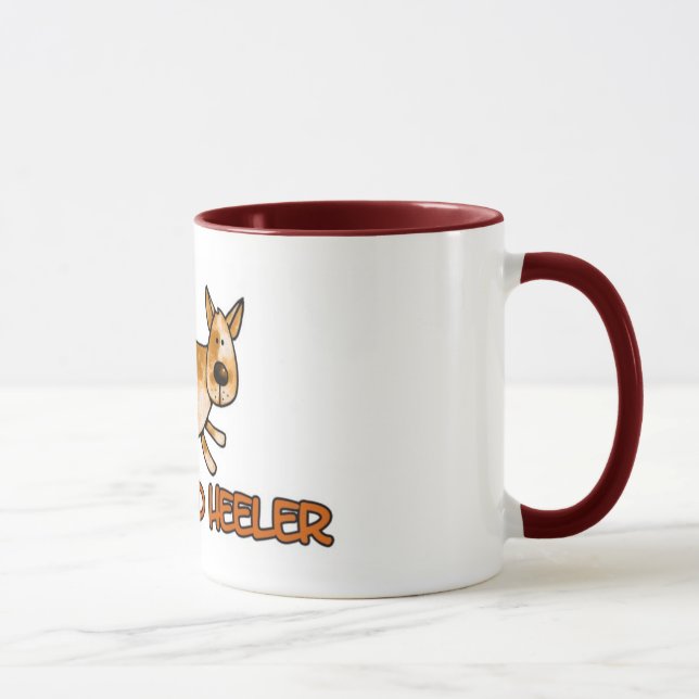 Mug j'aime mon heeler rouge (Droite)