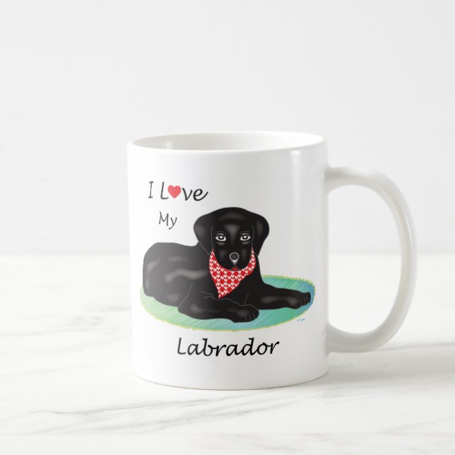 Mug J'aime mon Labrador (Droite)