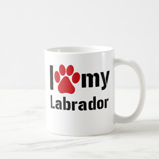 Mug J'aime mon Labrador (Droite)