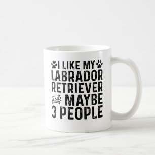Mug J'aime mon labrador retriever et 3 personnes